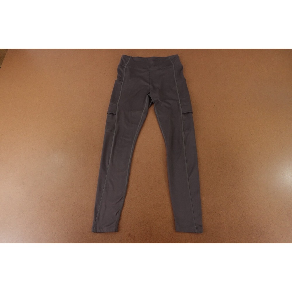 PINK Active Women's Size Medium Charcoal Mid Rise Pocketed Cropped Leggings